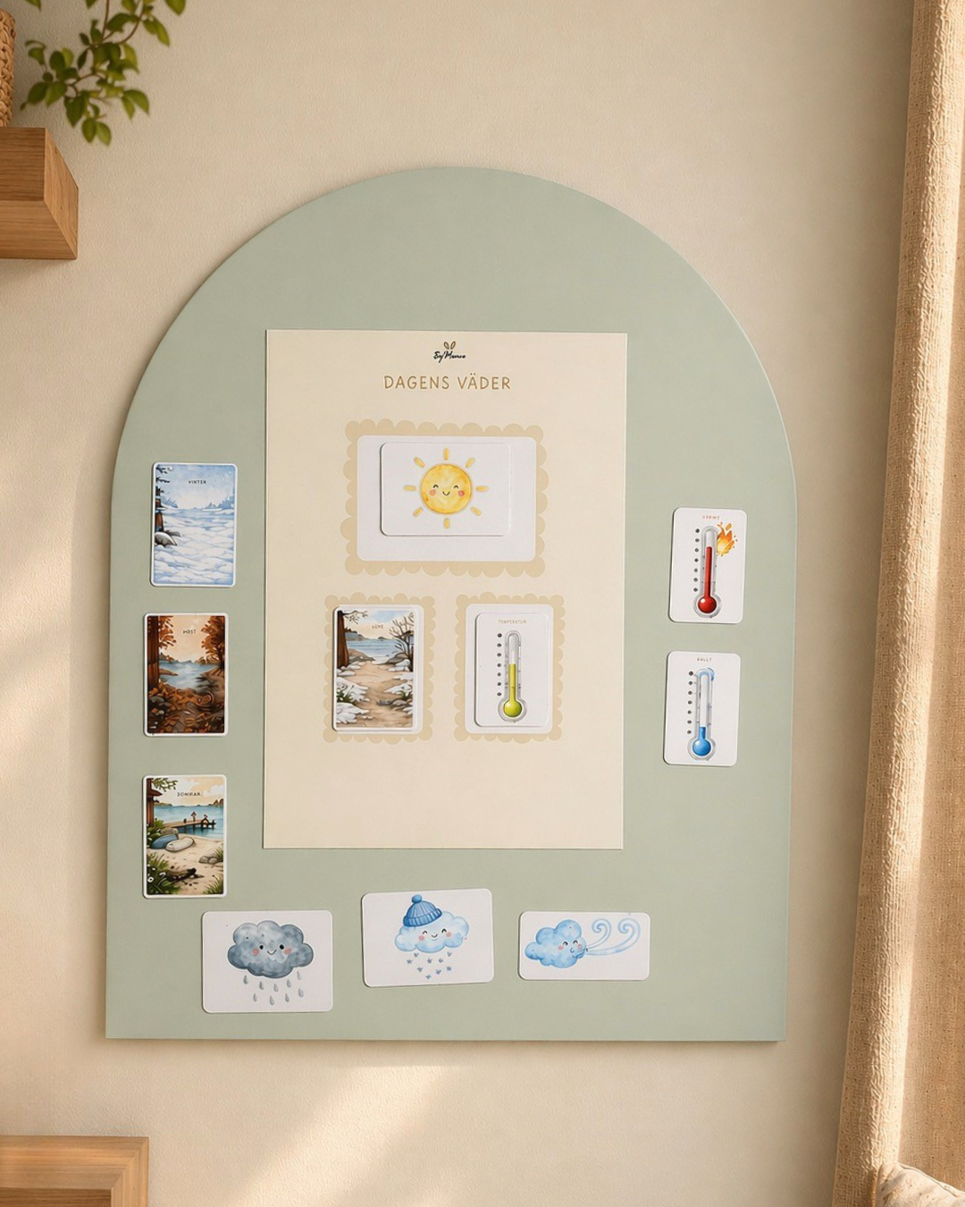 Magnetisk väggdekal - Flyttbar magnetvägg för barn (Liten)