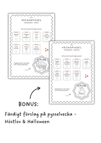 Höst och halloweenpyssel - Måla, klipp & klistra (PDF)