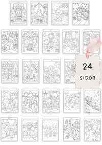 Julkalender Målarbilder - Cozy Coloring (PDF)
