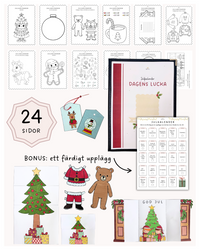 Julkalender pyssel - Måla, klipp och klistra (PDF)