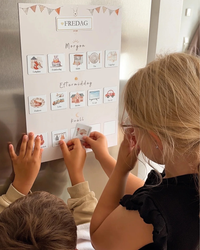 Dagsschema med bildstöd för barn i magnet (Kanin)