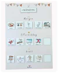 Magnetiskt dagsschema med bildstöd